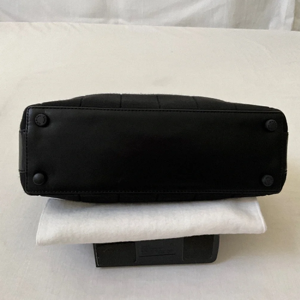 CHANEL Vintage Jersey Square Quilt Shoulder Tote Black - Picture 6 of 15